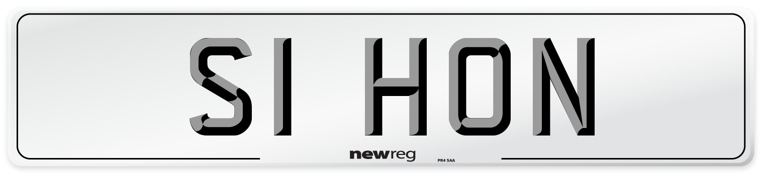 S1 HON Number Plate from New Reg